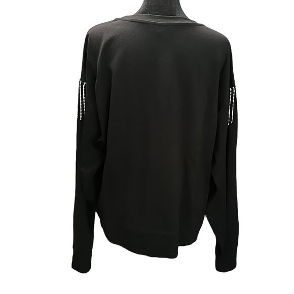 Gianni Bini Fringe Embellished Sweatshirt Top Edgy Country Cowboy Taylor Swift M - Picture 6 of 11